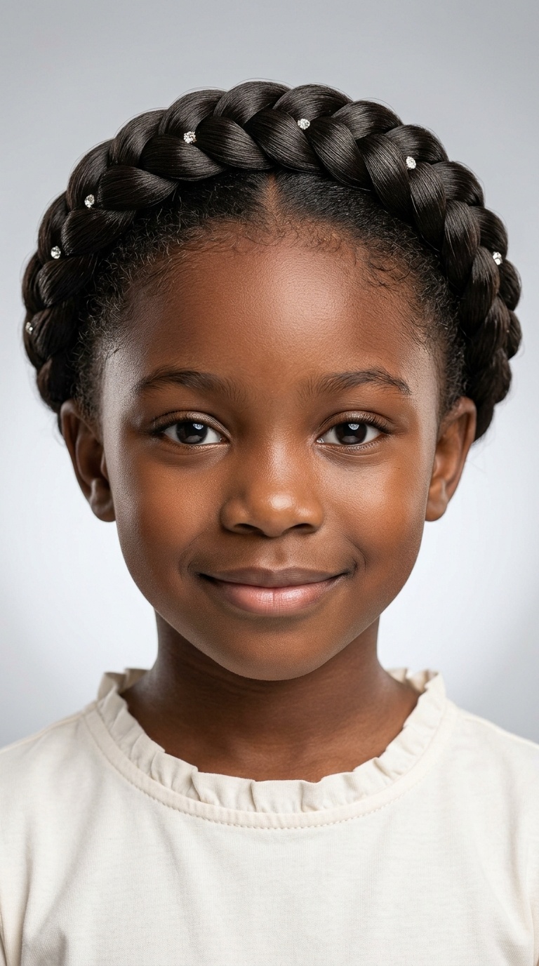 Straightened Crown Braid Wrap