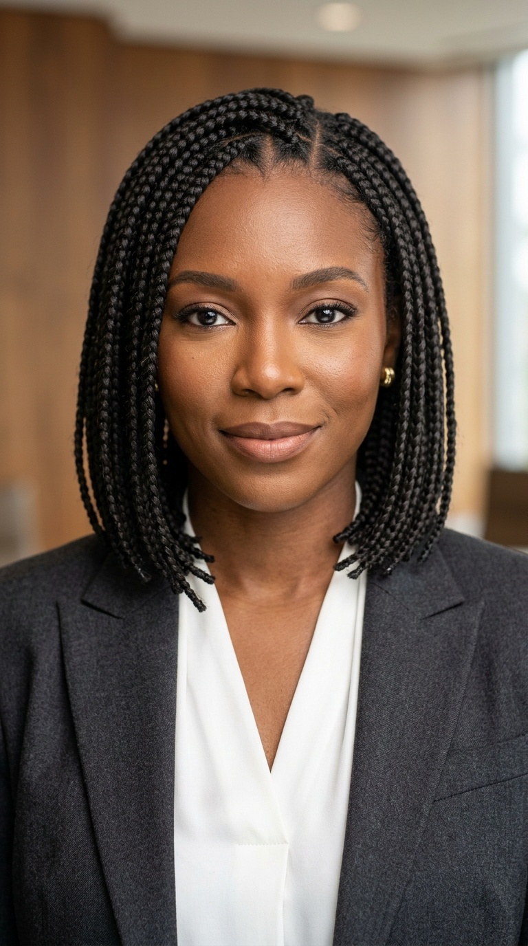 Structured Box Braided Bob