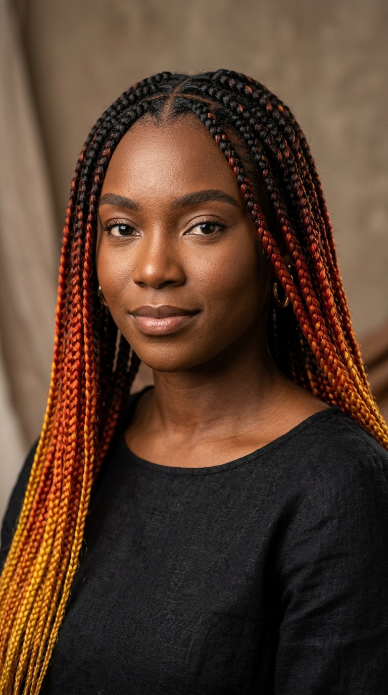 Sunset Ombre Braids