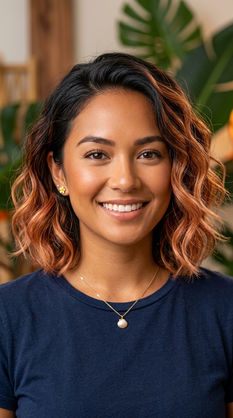 Sunset Ombre Short Waves