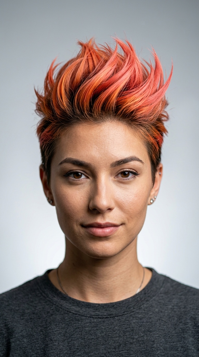 Sunset Ombre Spiked Pompadour