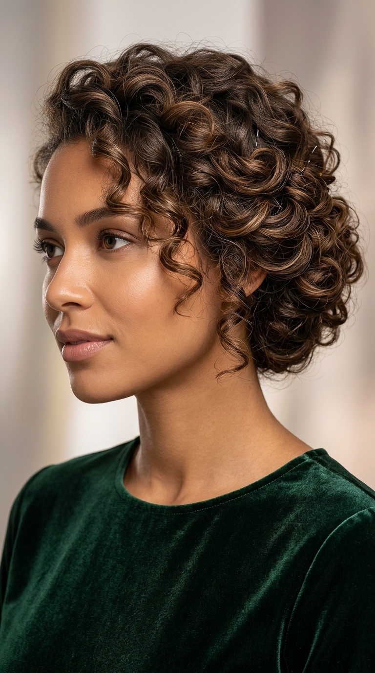 Swirled Back Curls
