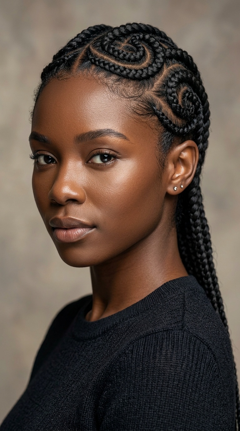 Swirled Feed-in Braids