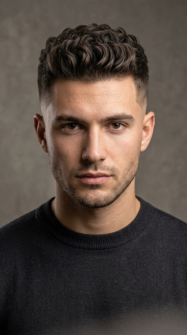 Symmetrical Skin Fade with Textured Top