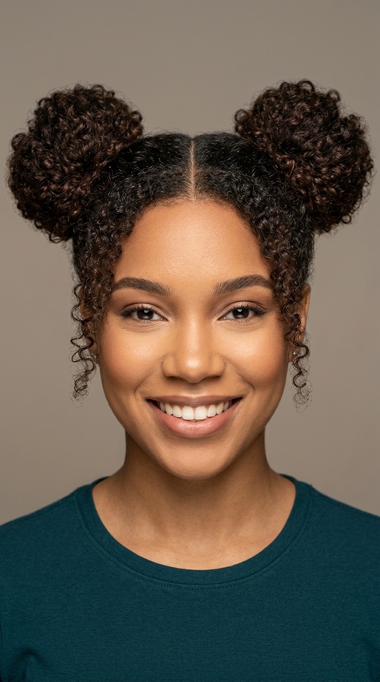 Symmetrical Space Buns
