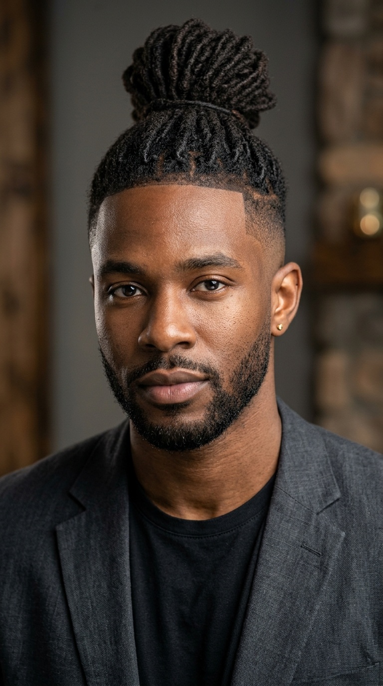 Taper Fade Samurai Bun