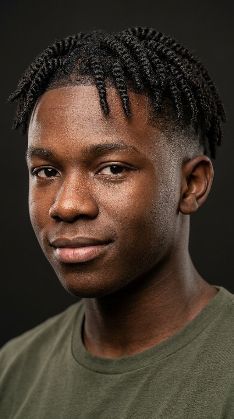 Taper Fade with Sponge Twists