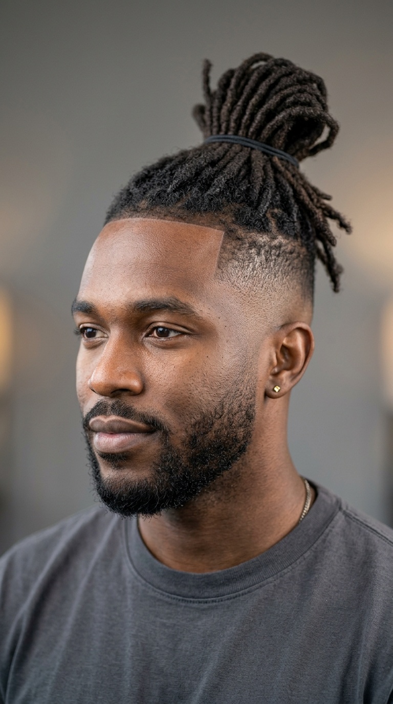 Taper Fade with Top Knot
