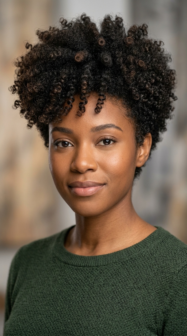 Tapered Afro-Curly Cut