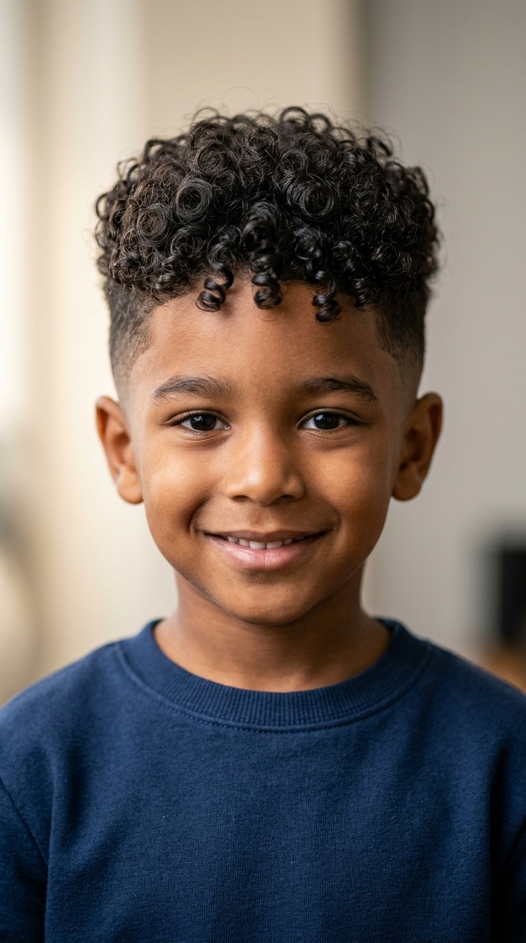 Tapered Curly Fade