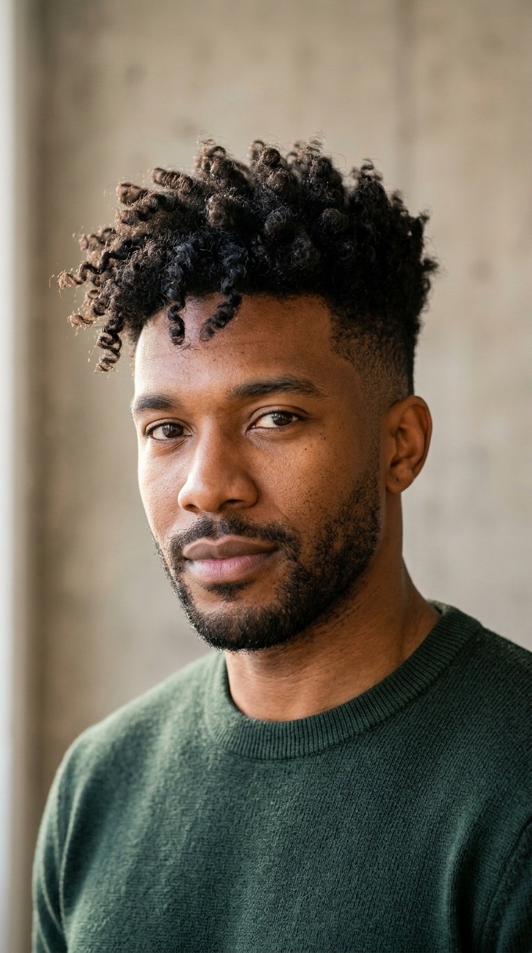 Tapered Curly Undercut