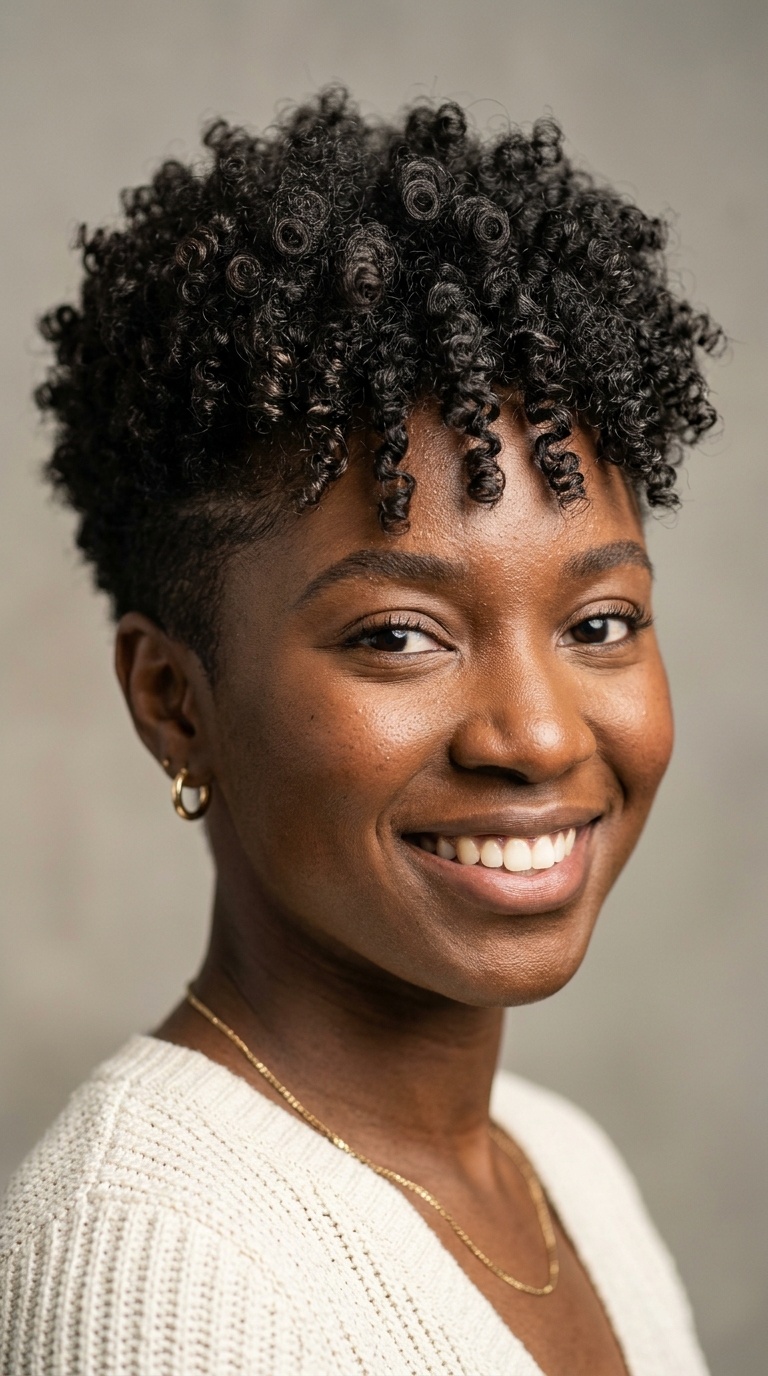Tapered Cut with Defined Curls