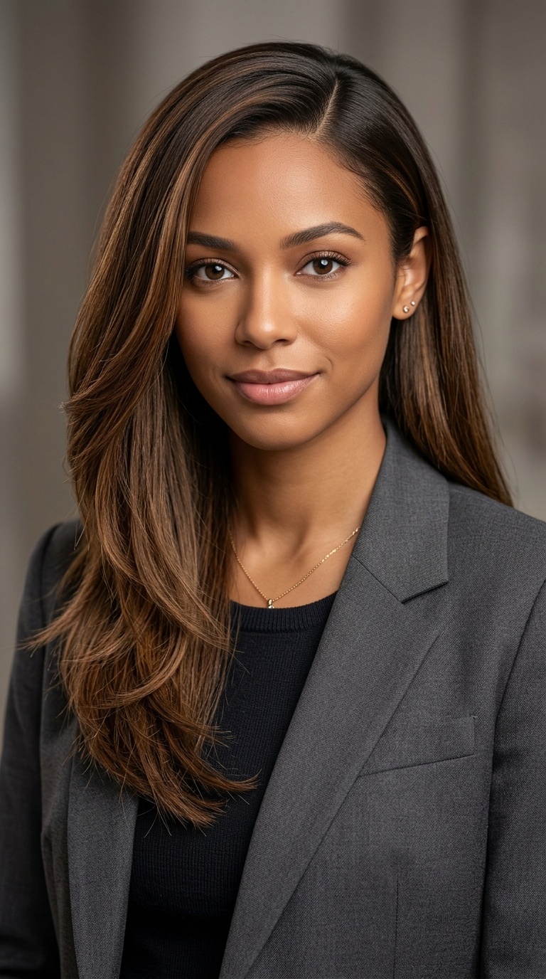 Tapered Ends with a Side Part