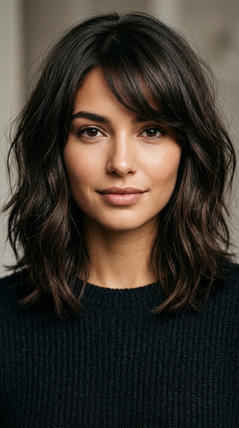 Tapered Ends with Side-Swept Fringe