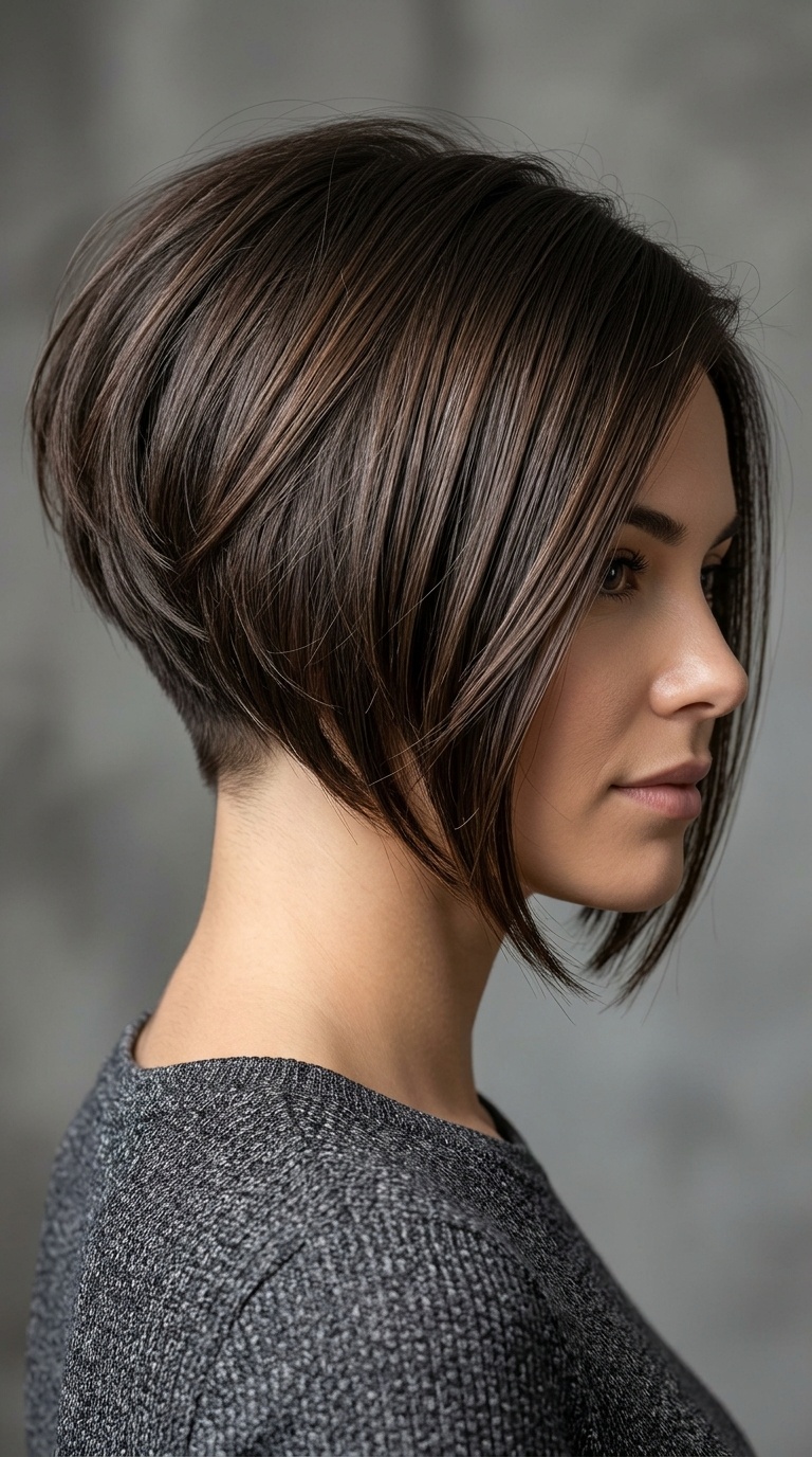 Tapered Nape Inverted Bob