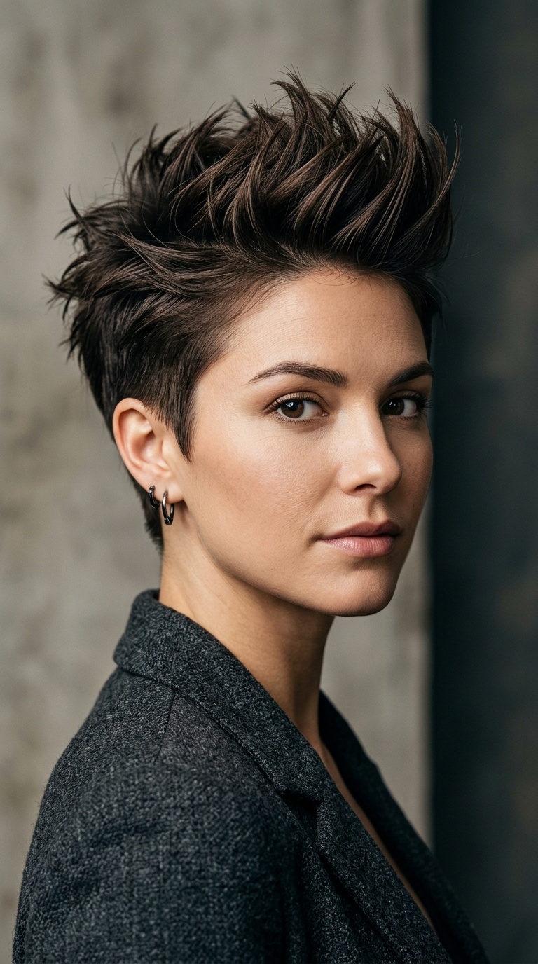 Tapered Nape with Spiky Height