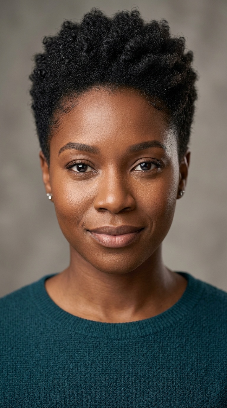 Tapered Natural Pixie Cut