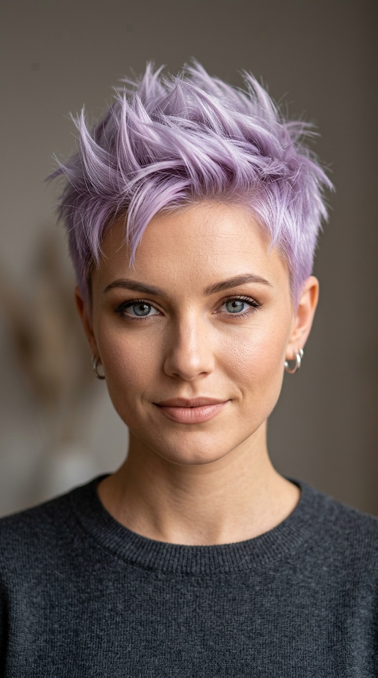 Tapered Pastel Lavender Spikes