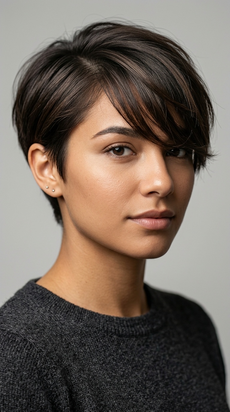 Tapered Side-Swept Bangs