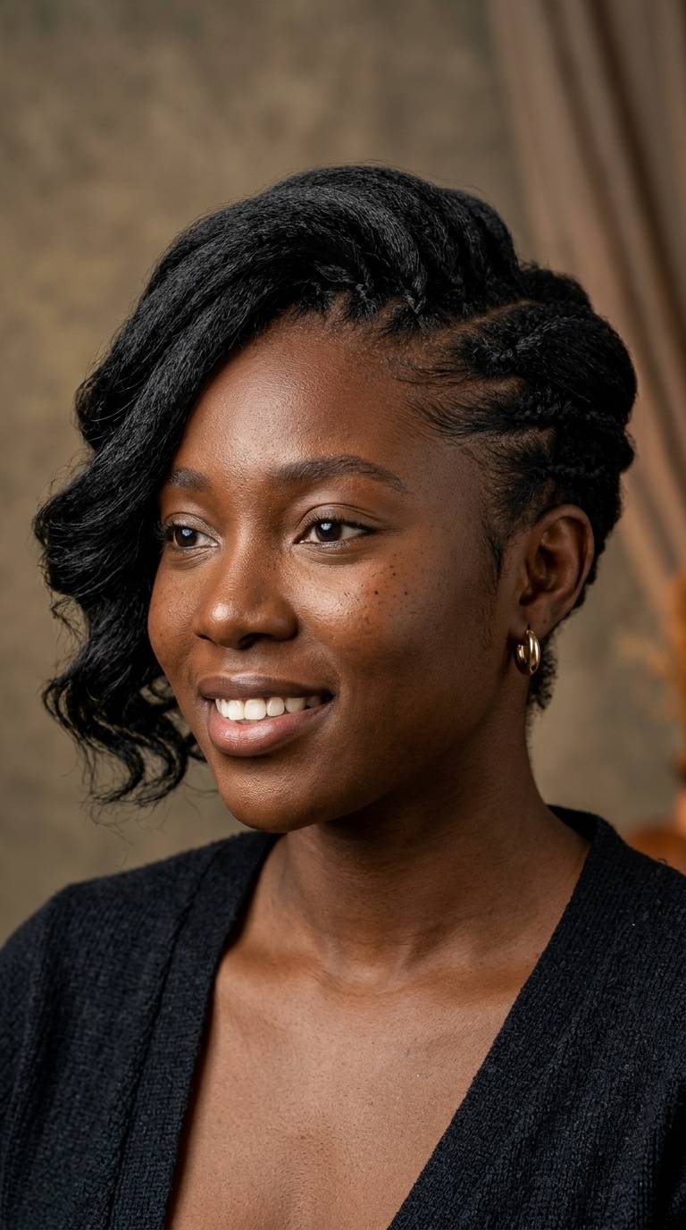 Tapered Side-Swept Weave