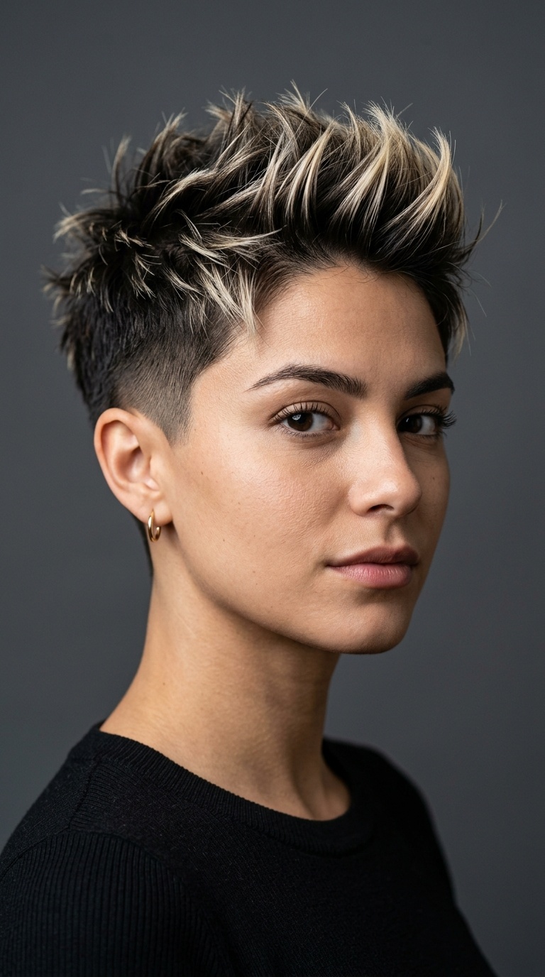Tapered Sides with Frosted Tips