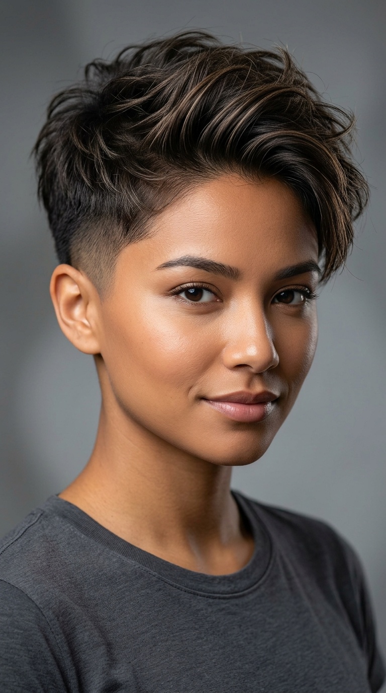 Tapered Undercut with Feathered Top