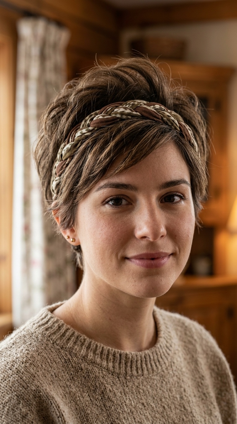 Teased Crown with Headband
