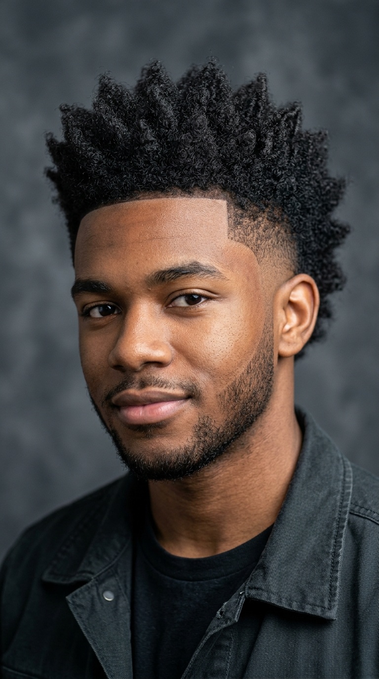 Temple Fade with Frohawk