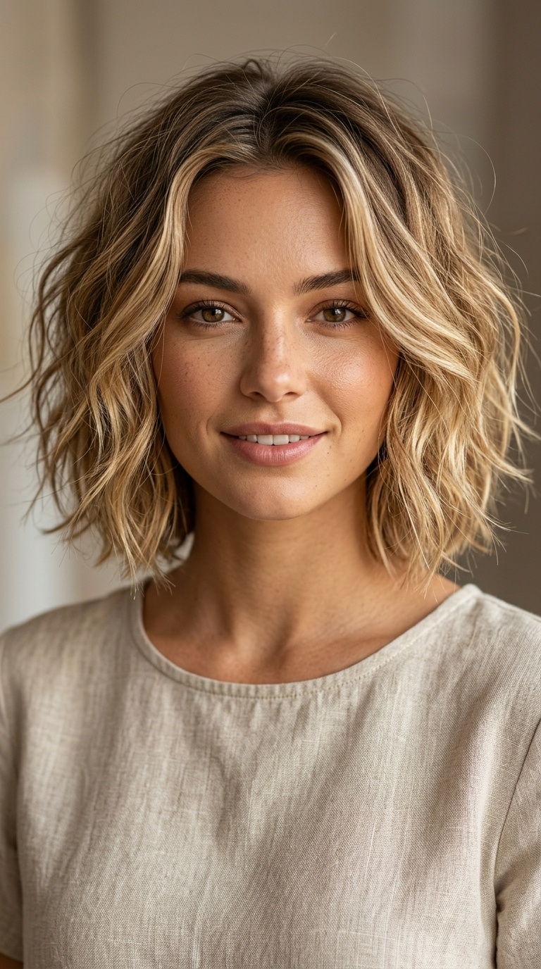 Textured Beachy Bob