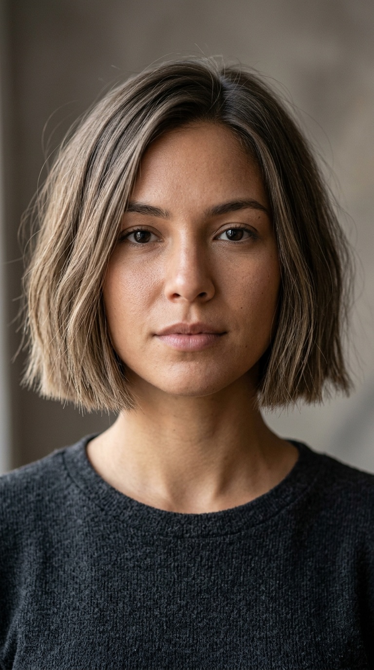Textured Blunt Bob