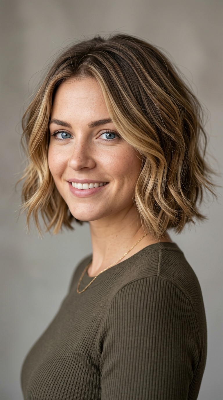 Textured Bob with Balayage