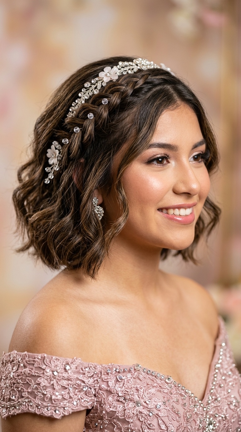 Textured Bob with Side Braid