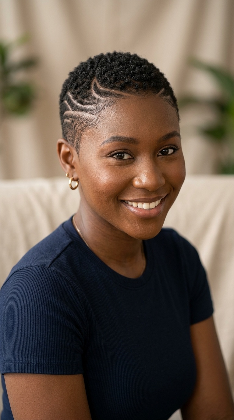 Textured Buzz Cut with Designs