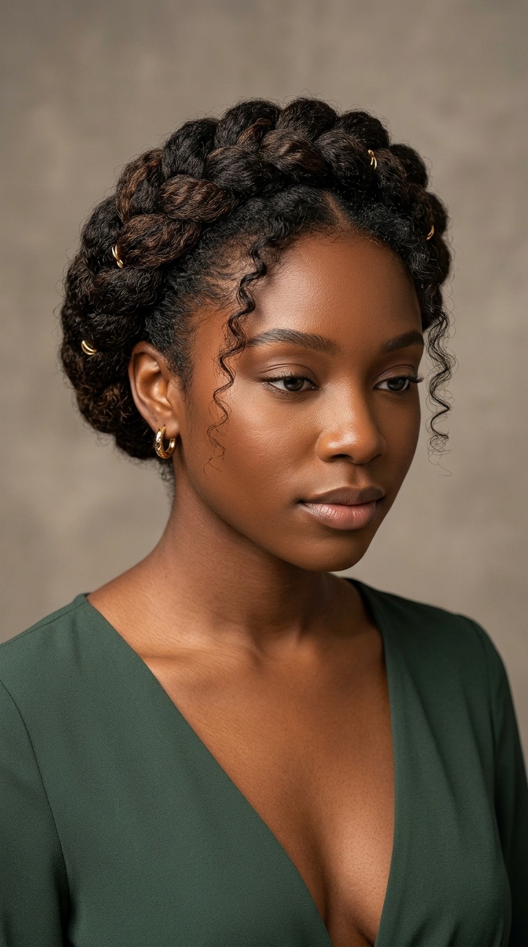 Textured Crown Braid for Plunging Necklines