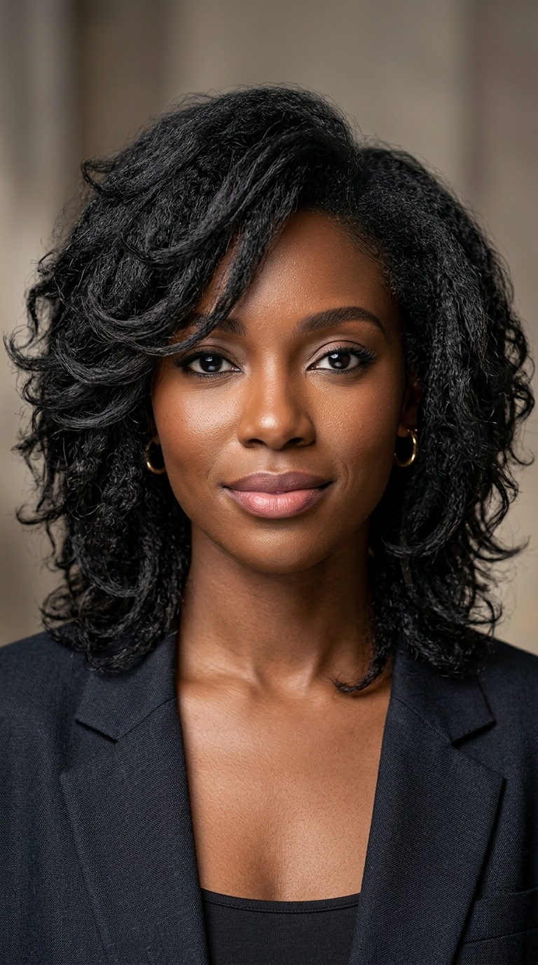 Textured Feathered Cut for Natural Hair
