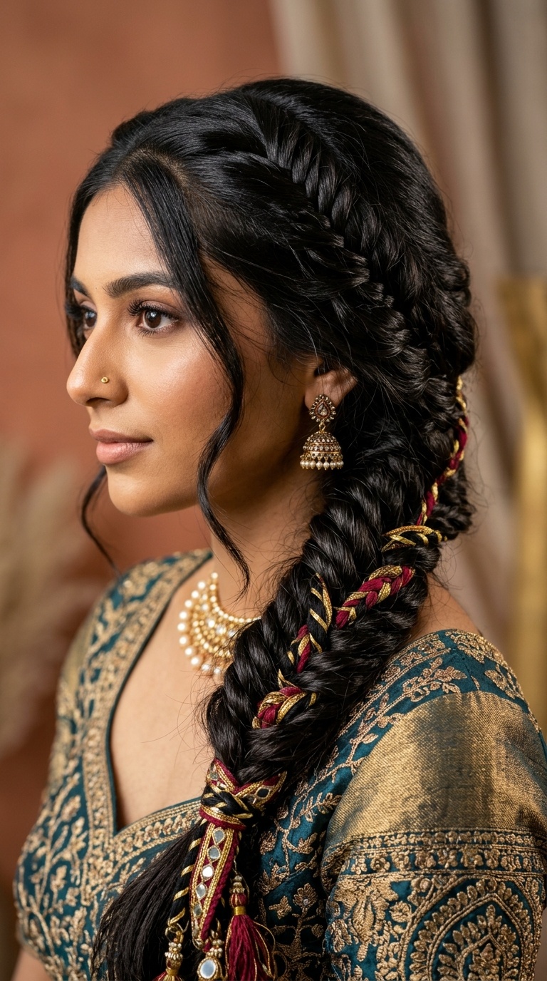 Textured Fishtail Braid with Parandi