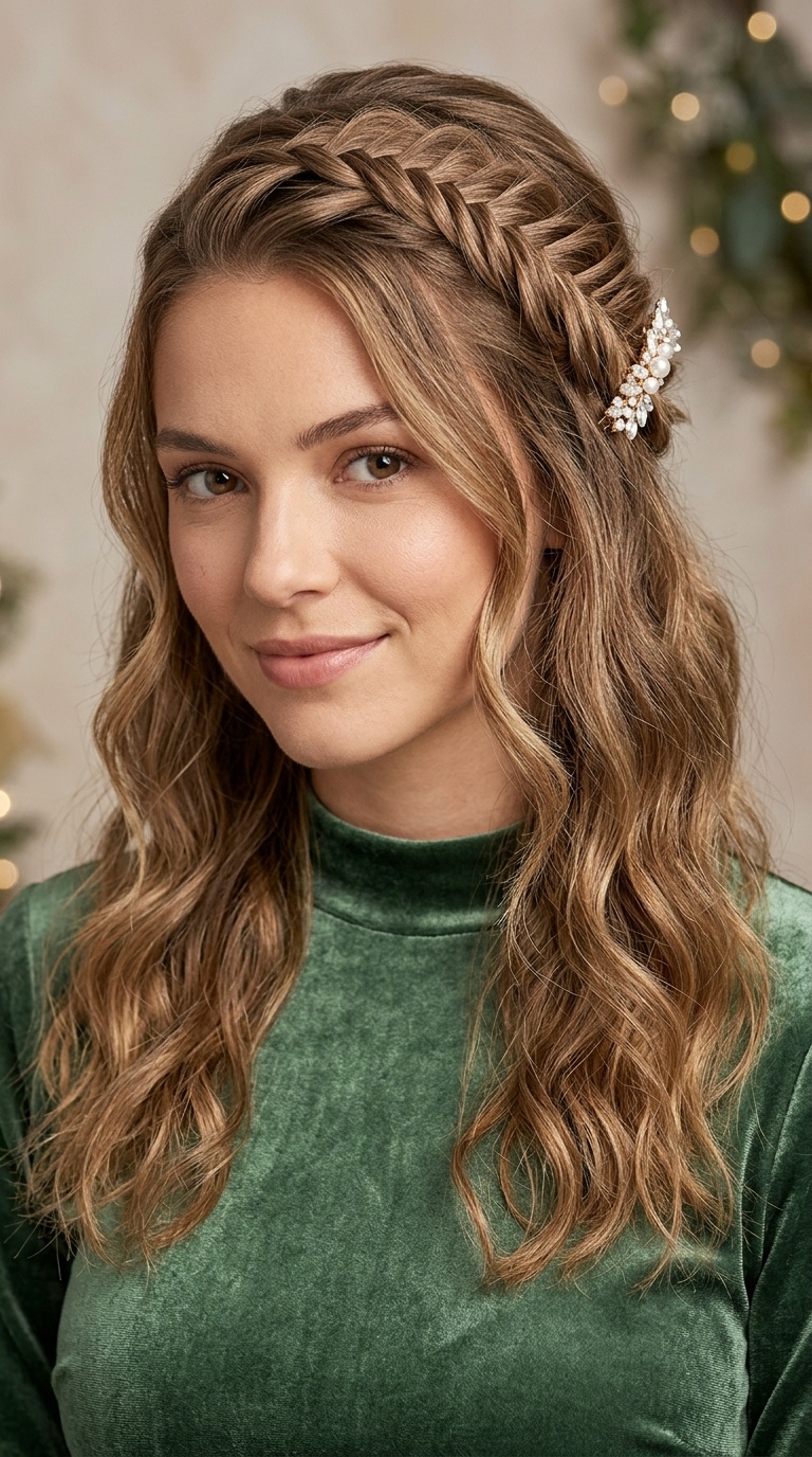 Textured Fishtail Half-Up