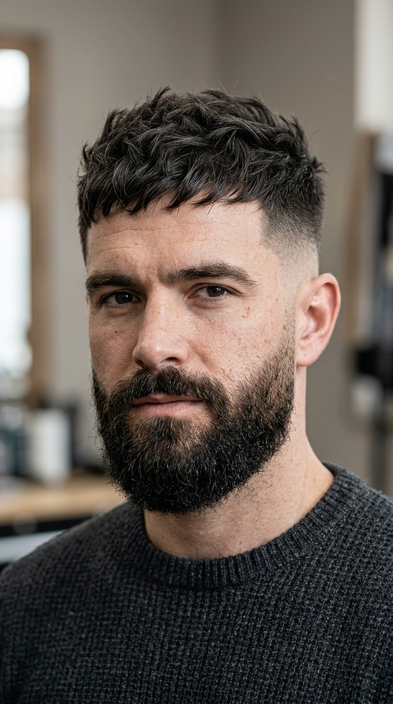 Textured French Crop with Low Skin Fade