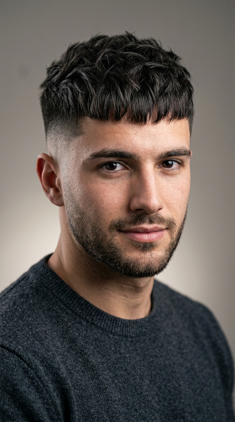 Textured French Crop with Mid Fade