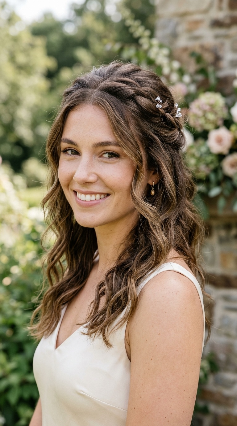 Textured Half-Up, Half-Down