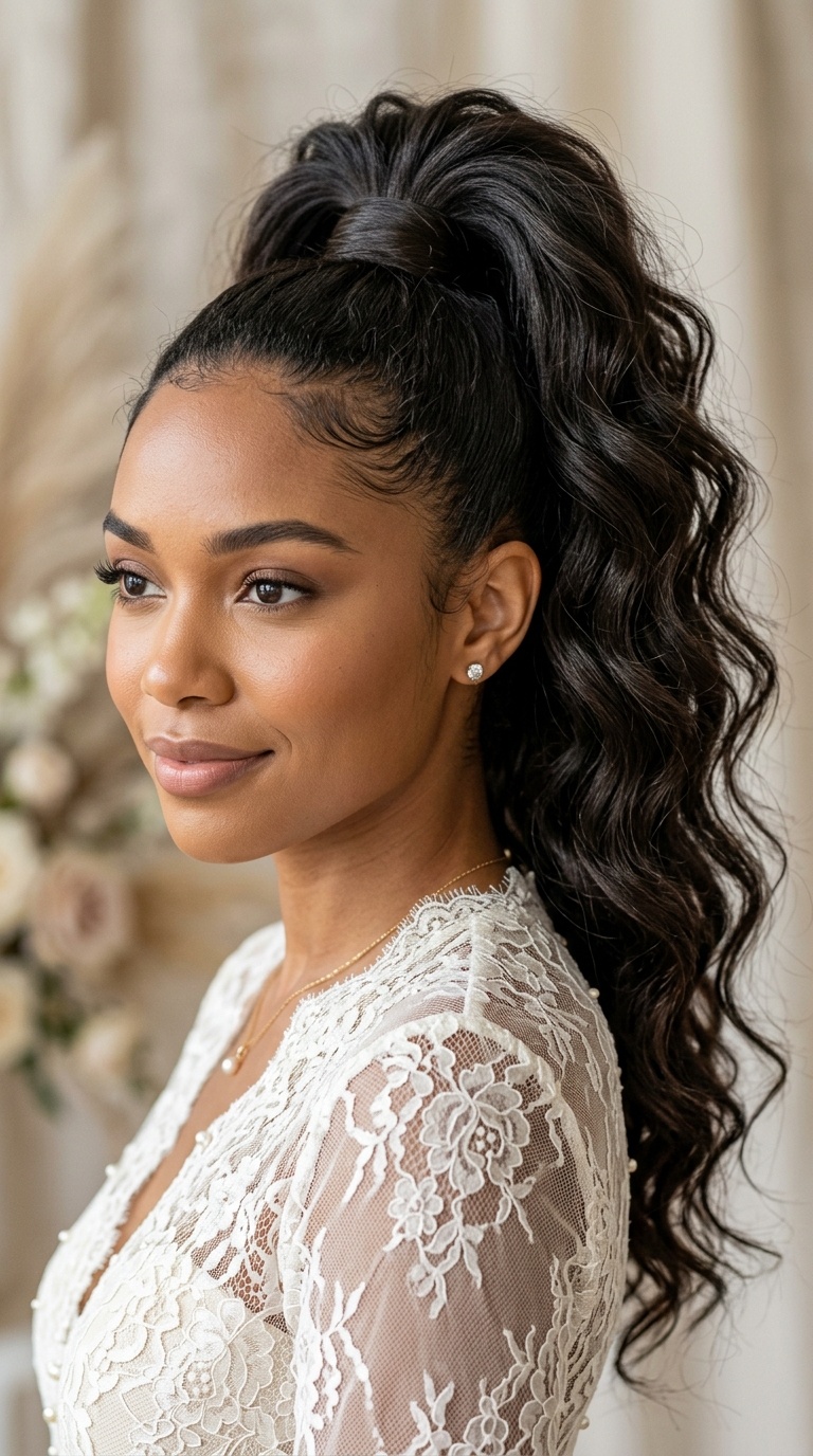 Textured High Ponytail