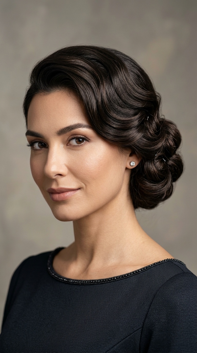 Textured Hollywood Wave Updo