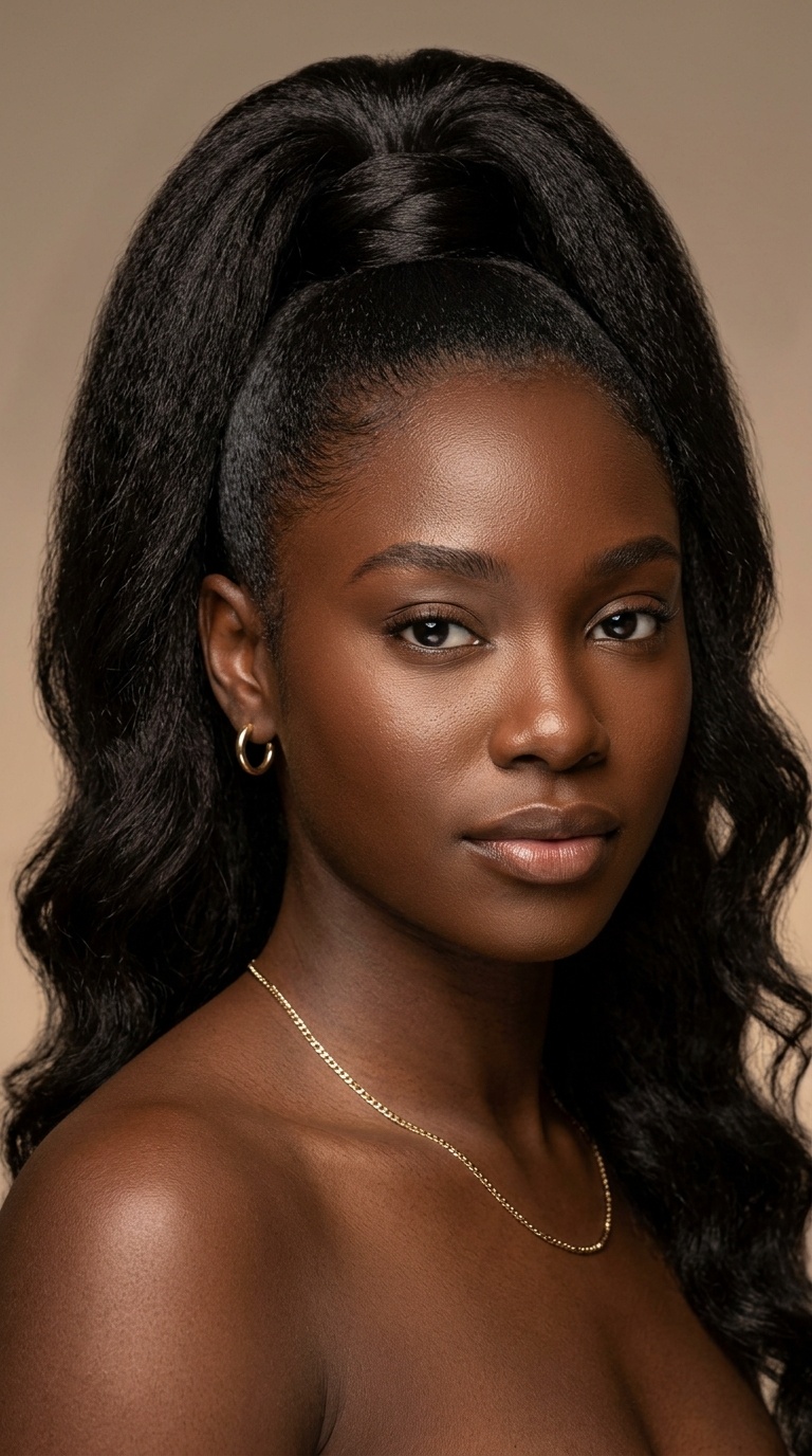 Textured Kinky Straight Wrap-Around