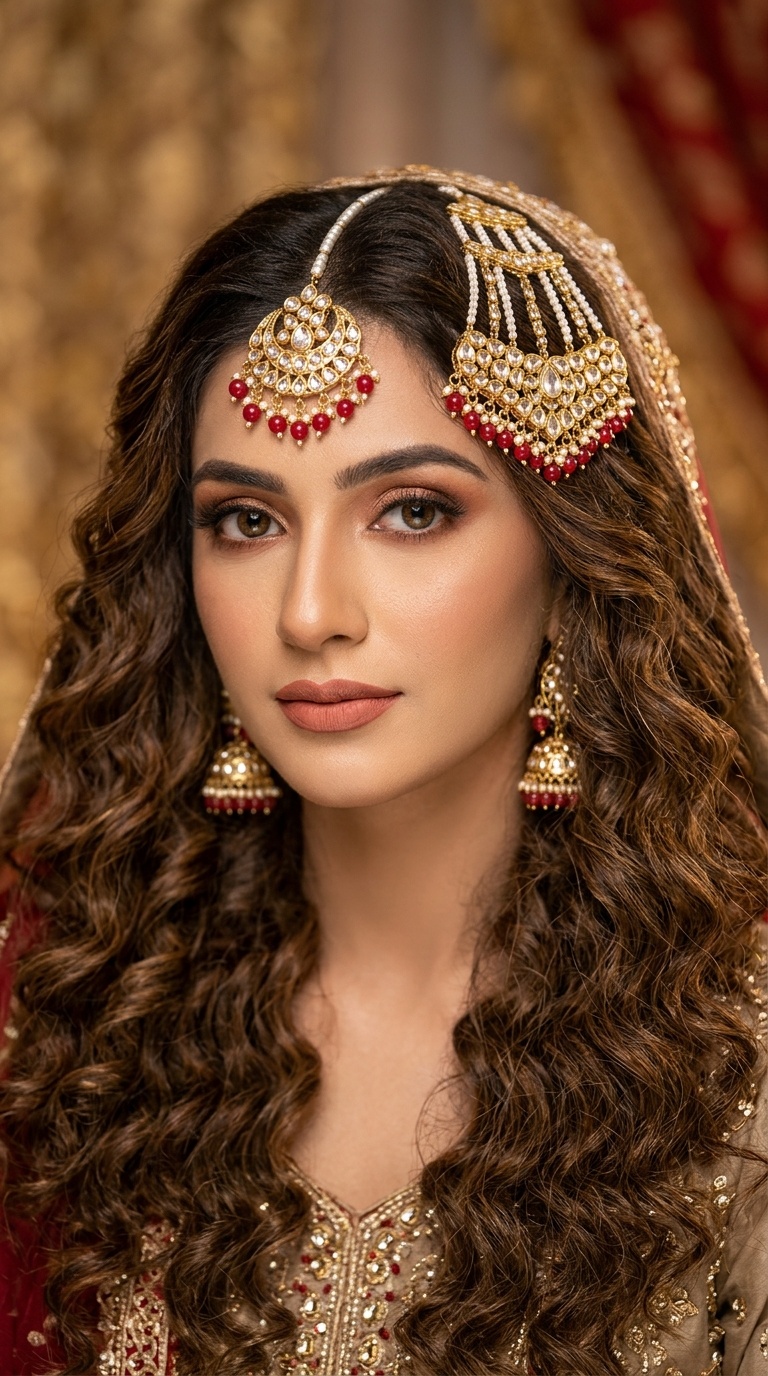 Textured Loose Curls with Matha Patti