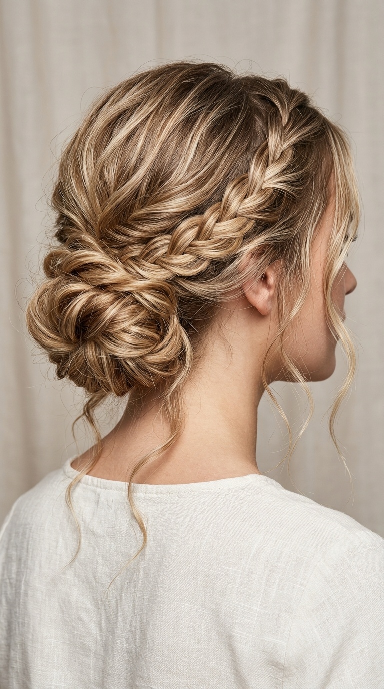 Textured Low Bun (Chignon)