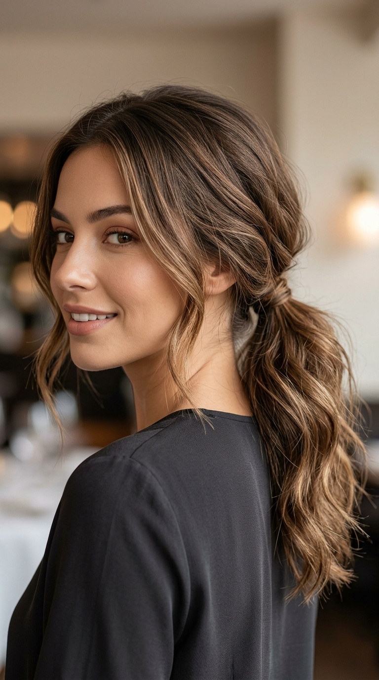 Textured Low Ponytail