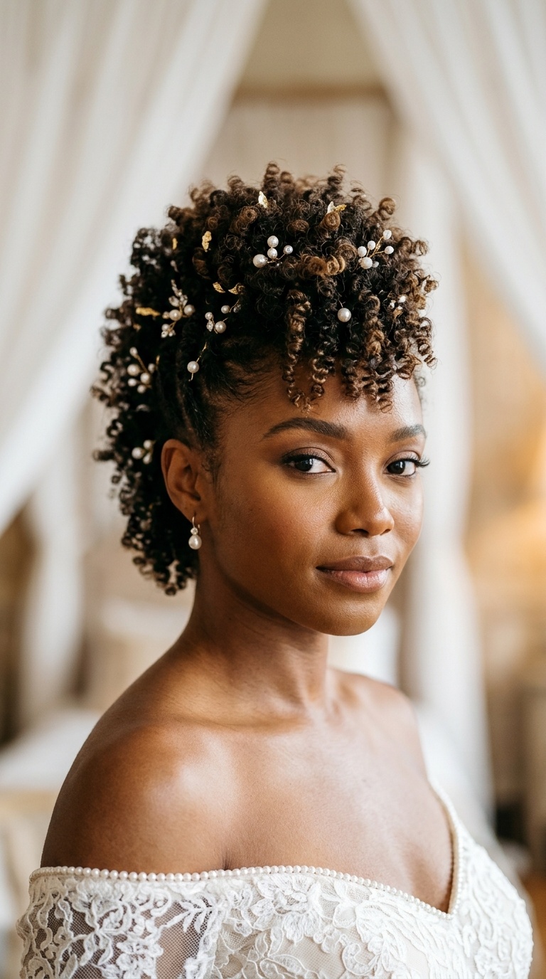 Textured Mohawks with Pearl Pins