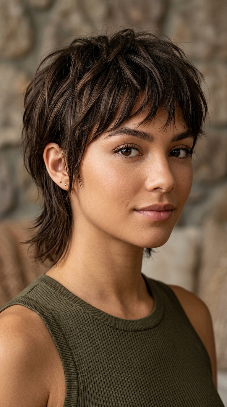 Textured Mullet-Pixie Hybrid