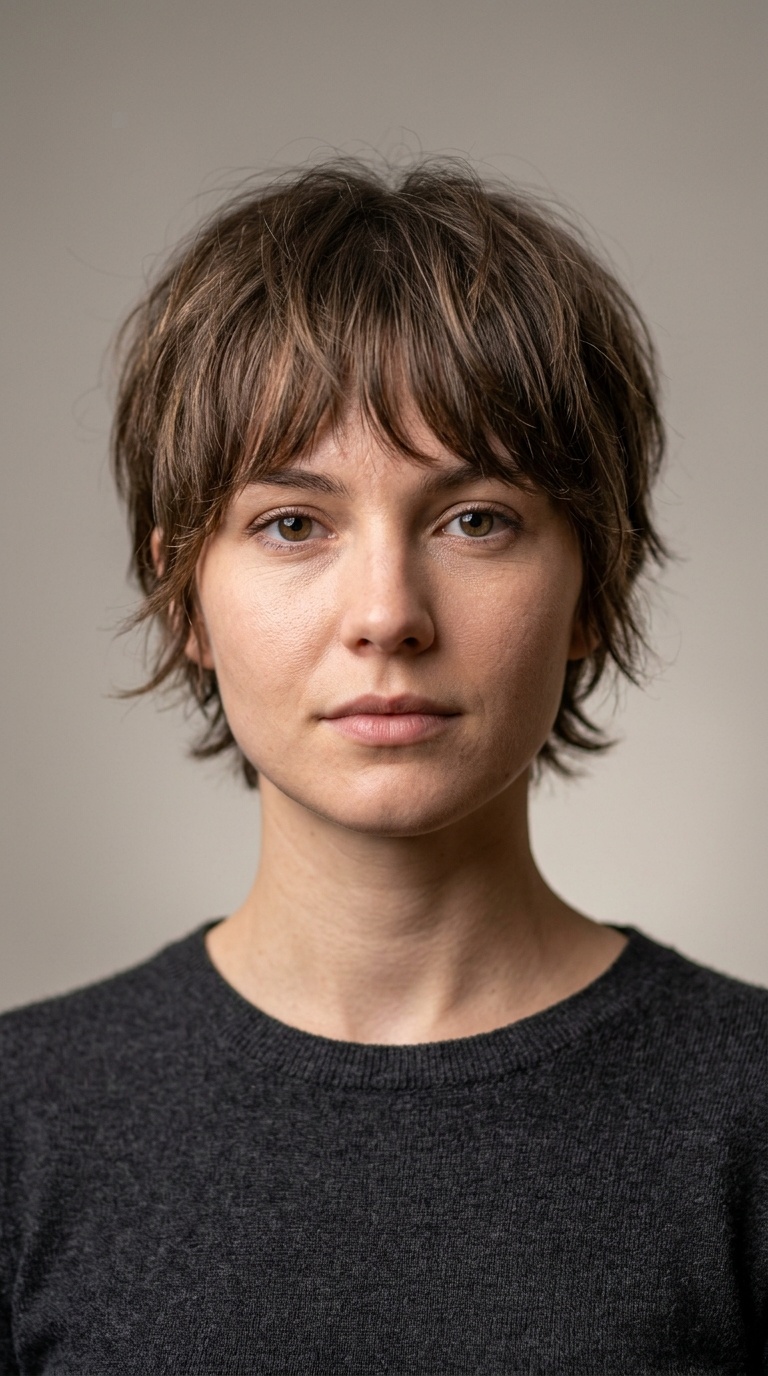 Textured Pixie Cut with Soft Fringe