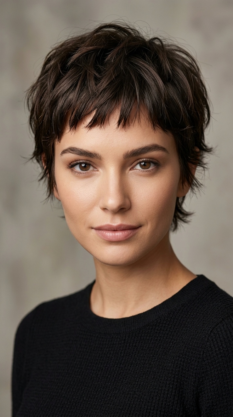 Textured Pixie with Baby Bangs
